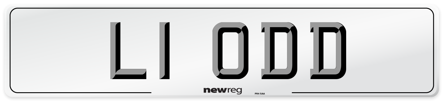 L1 ODD Number Plate from New Reg